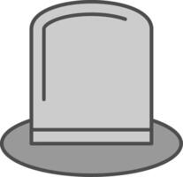 parte superior sombrero relleno icono vector