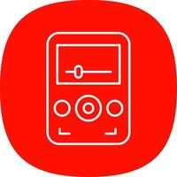 Audio Player Line Curve Icon vector