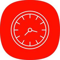 Clock Line Curve Icon vector