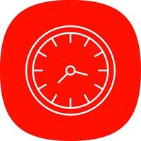 Clock Line Curve Icon vector