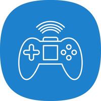 Joystick Line Curve Icon vector