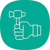 Labour Day Line Curve Icon vector