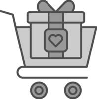 Shopping Cart Fillay Icon vector