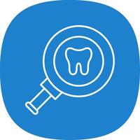 Dental Checkup Line Curve Icon vector