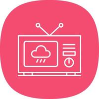 Weather News Line Curve Icon vector