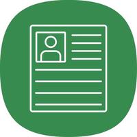 Curriculum Line Curve Icon vector