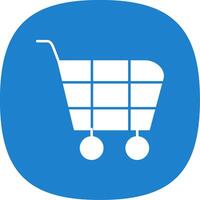 Shopping Cart Line Circle Icon vector