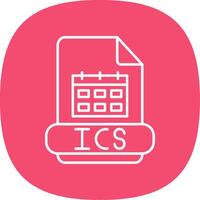 Ics Line Curve Icon vector