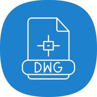 Dwg Line Curve Icon vector