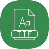 Ttf Line Curve Icon vector