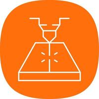 Laser Line Curve Icon vector