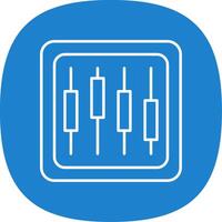 Diagram Line Curve Icon vector