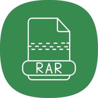 Rar Line Curve Icon vector