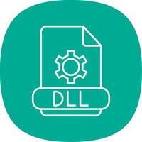 Dll Line Curve Icon vector