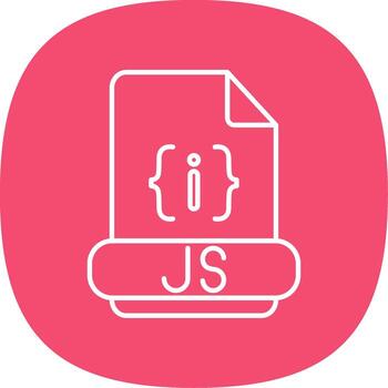 js formato línea curva icono vector
