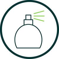 Perfume Bottle Line Circle Icon vector