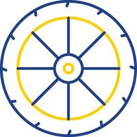 Wheel Line Two Color Icon vector