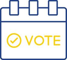 Elections Line Two Color Icon vector