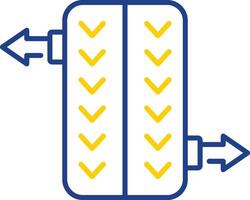 Wheel Alignment Line Two Color Icon vector