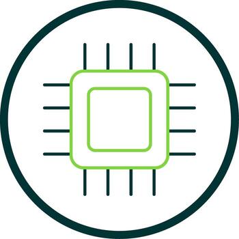 UPC línea circulo icono vector