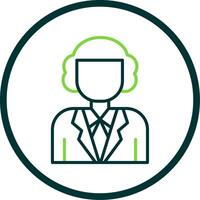 Judge Line Circle Icon vector