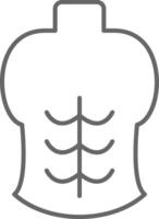 abdominales relleno icono vector