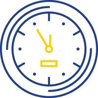 Wall Clock Line Two Color Icon vector