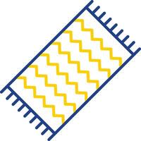Beach Towel Line Two Color Icon vector