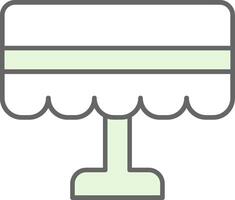 Table Cloth Fillay Icon vector