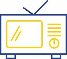 Television Line Two Color Icon vector