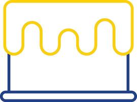 Cake Line Two Color Icon vector