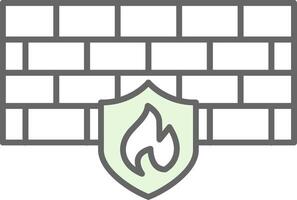 Firewall Fillay Icon vector