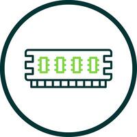 Ram Line Circle Icon vector