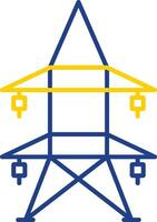 Electric Tower Line Two Color Icon vector