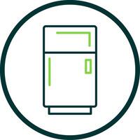 Fridge Line Circle Icon vector