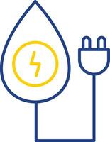 Water Energy Line Two Color Icon vector