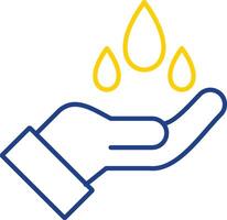Save Water Line Two Color Icon vector