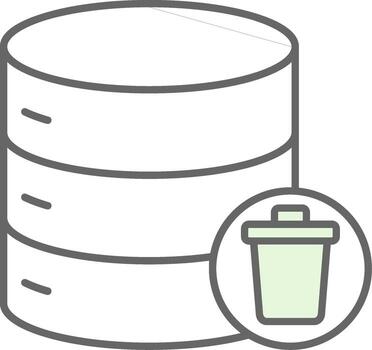 Delete Data Fillay Icon vector