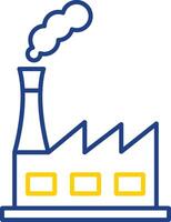 Power Plant Line Two Color Icon vector