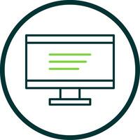 Lcd Line Circle Icon vector