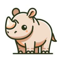 cute icon character rhinoceros png