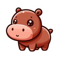 cute icon character hippopotamus png