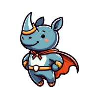 cute icon character rhino hero png