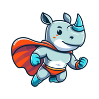 cute icon character rhino hero png