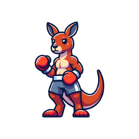 cute icon character kangaroo boxer png