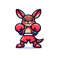 cute icon character kangaroo boxer png