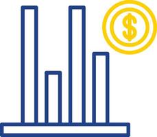 Loss Line Two Color Icon vector