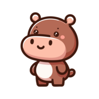 cute icon character hippopotamus png