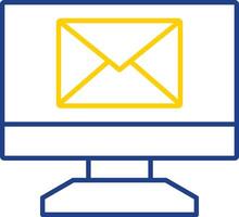 Monitor Line Two Color Icon vector