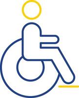 Disabled Line Two Color Icon vector